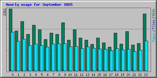 Hourly usage for September 2025