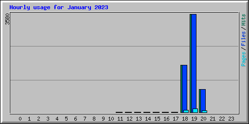 Hourly usage for January 2023